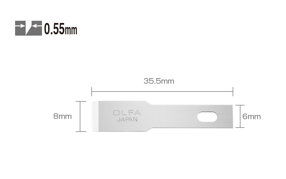 Olfa "KB4-F/5" Precision Straight Art Blades - 5 Pack