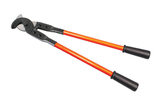 Klein Tools Standard Cable Cutters are lightweight, yet efficient. They feature replaceable hook-jaw blades that grab and hold cable while the shear-cutting action makes clean cuts. The jaws are made of forged tool steel with a black-oxide finish for long life. 