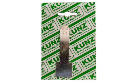 Made in Germany · Kunz Tools ~ 1" (25 mm) wide cutter blade. 3-1/4" (82 mm) overall length. Kunz Replacement Blade for No. 75 Rabbet Plane made by Kunz Tools in Germany. Honing is recommended before use. 
