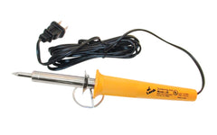 Wall Lenk 40W Soldering Iron ~ L40. 40W electric soldering iron. Mica insulated nichrome heating element for efficient heat transfer and tip temperature. Maximum tip temperature of 975° F. Includes tool stand, 8' long plug-in cord. Wall Lenk Model L-40. 40 watts. Includes small metal tool stand. 048491100038