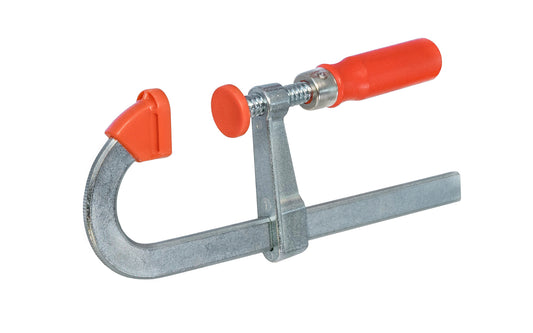 The Bessey U shaped bar clamps helps to clamp over small obstructions & apply the clamping force. Rail is made of quality steel drawn in a single piece for durability & strength. U-shape of the rail enables step-over clamping for hard-to-reach spaces. 4" max opening - 2" clamp depth - Model No. LMU2.004 - Light Duty ~ 091162013243