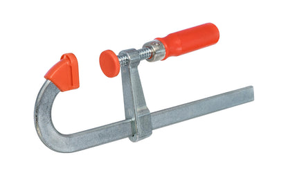 The Bessey U shaped bar clamps helps to clamp over small obstructions & apply the clamping force. Rail is made of quality steel drawn in a single piece for durability & strength. U-shape of the rail enables step-over clamping for hard-to-reach spaces. 6" max opening - 2" clamp depth - Model No. LMU2.006 - Light Duty