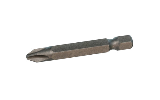 Lutz #2 Phillips Bit - 2" Long. 1/4" hex shank. Made of chrome vanadium 6150 steel alloy, which is heat treated to a Rockwell of 58 to 60. Model No. 23023. 052427230232. No. 2 phillips insert bit