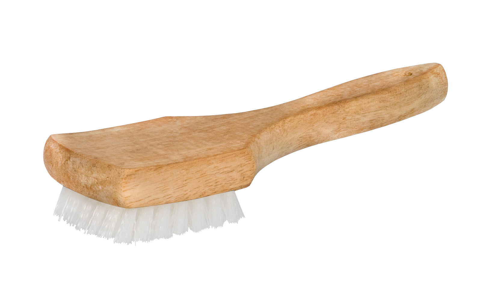 USA-made 8-1/2" long brush made by Magnolia. 3" x 2-1/2" Nylon Bristles are staple set in durable wooden handle. For general cleaning including for use in the shop, refinishing, stripping paint on home furniture, metal plating & finishing industries or for cleaning parts, sidewall tires - Model No. 6-N - Sidewall Brush
