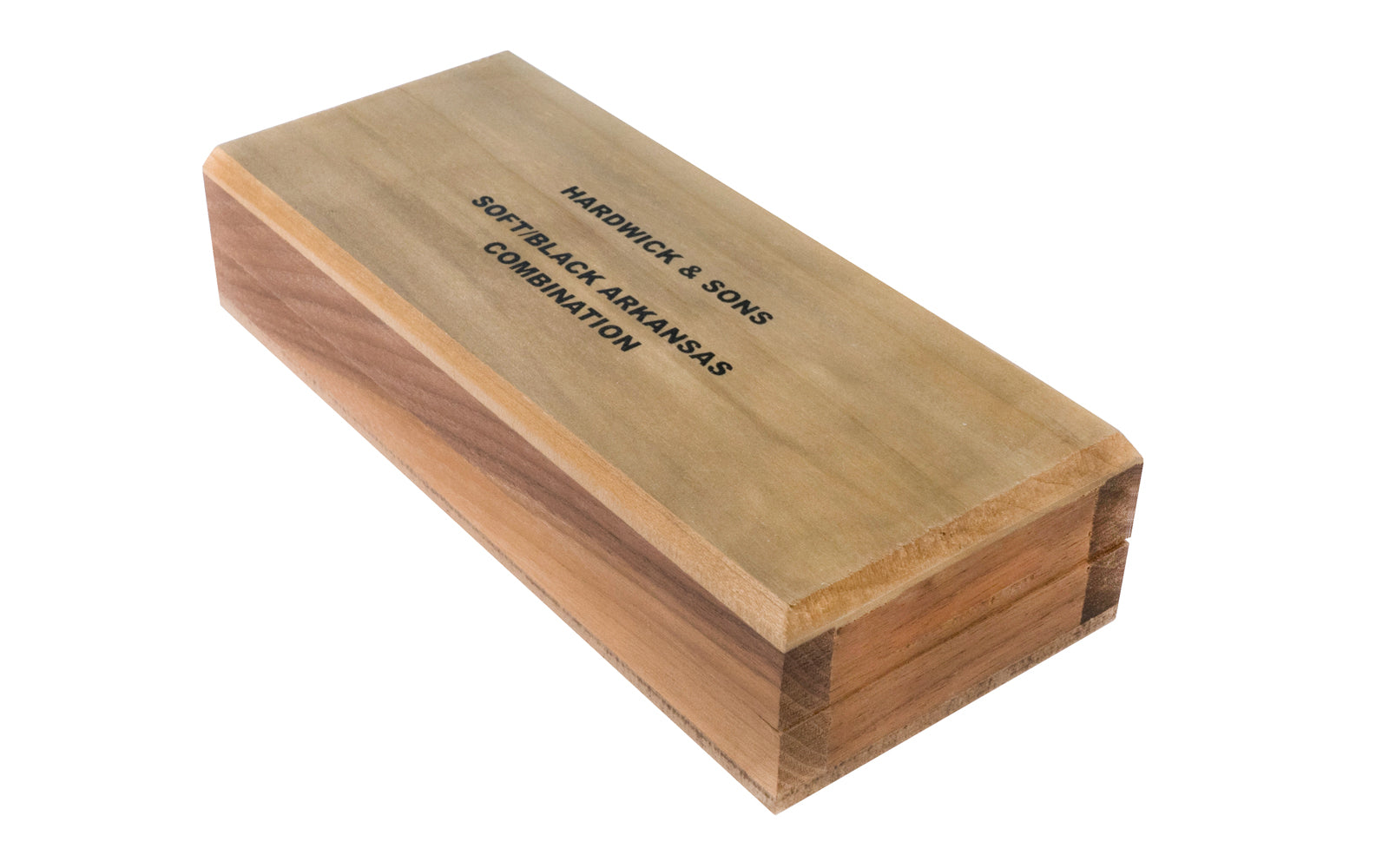 Dan's Whetstone Black Hard Arkansas Ultra Fine Bench Stone Wooden Box 8 x  2 x 1/2 - KnifeCenter - BAB-82-C