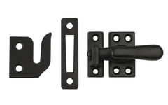Classic & Traditional Solid Brass Casement Window Latch ~ Regular Size. 1-9/16" high x 7/8" wide latch turn base. Locks & tightens window frames or small doors. Reversible for right or left applications. Vintage-style casement window lock. Oil Rubbed Bronze Finish.