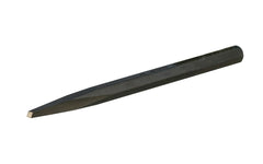 This Diamond shape point chisel by Mayhew Tools is used to make a V-shaped groove in metal, where the bottom of the cut comes to a sharp point. This product is finished with a black oxide for rust protection. Made of heat treated, alloy steel for durability & strength. 3/16" size. Model 10601. Made in USA. 045256106014