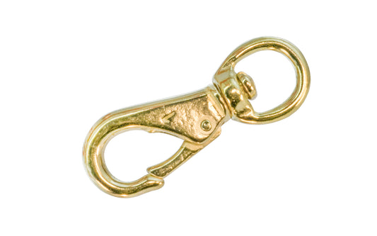 Solid Brass No. 1 Swivel Eye Bolt Snap. Size No. 1. Opening capacity of snap is 1/4". Made of solid brass material. 3/4" swivel eye size inside diameter.
