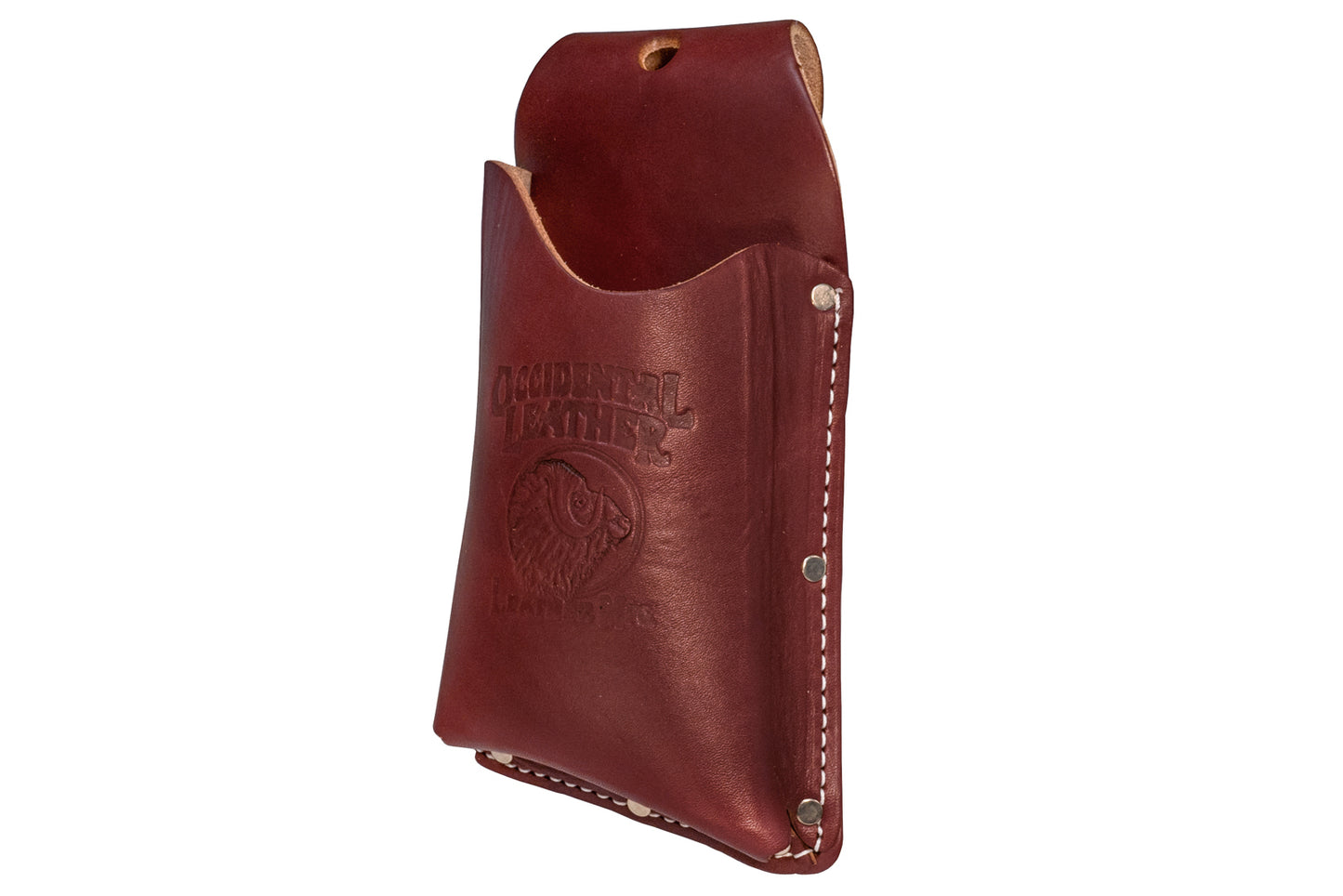 Occidental Leather Nail Strip Holder - Model 5545 - Fits up to a 3" work belt - Leather Strip Holster - Riveted Hand Made - 759244177305 - Occidental Leather's belt worn nail strip holster accepts nail strips up to 16D size for nail guns. Constructed of heavy belting leather. Inside dimensions: 3-1/2" x 6-1/4" 