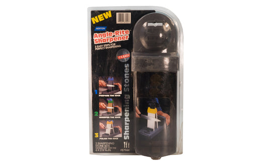 Norton Angle-Rite Sharpener - 3 Stone Sharpening Kit  Made in USA. 076607879448