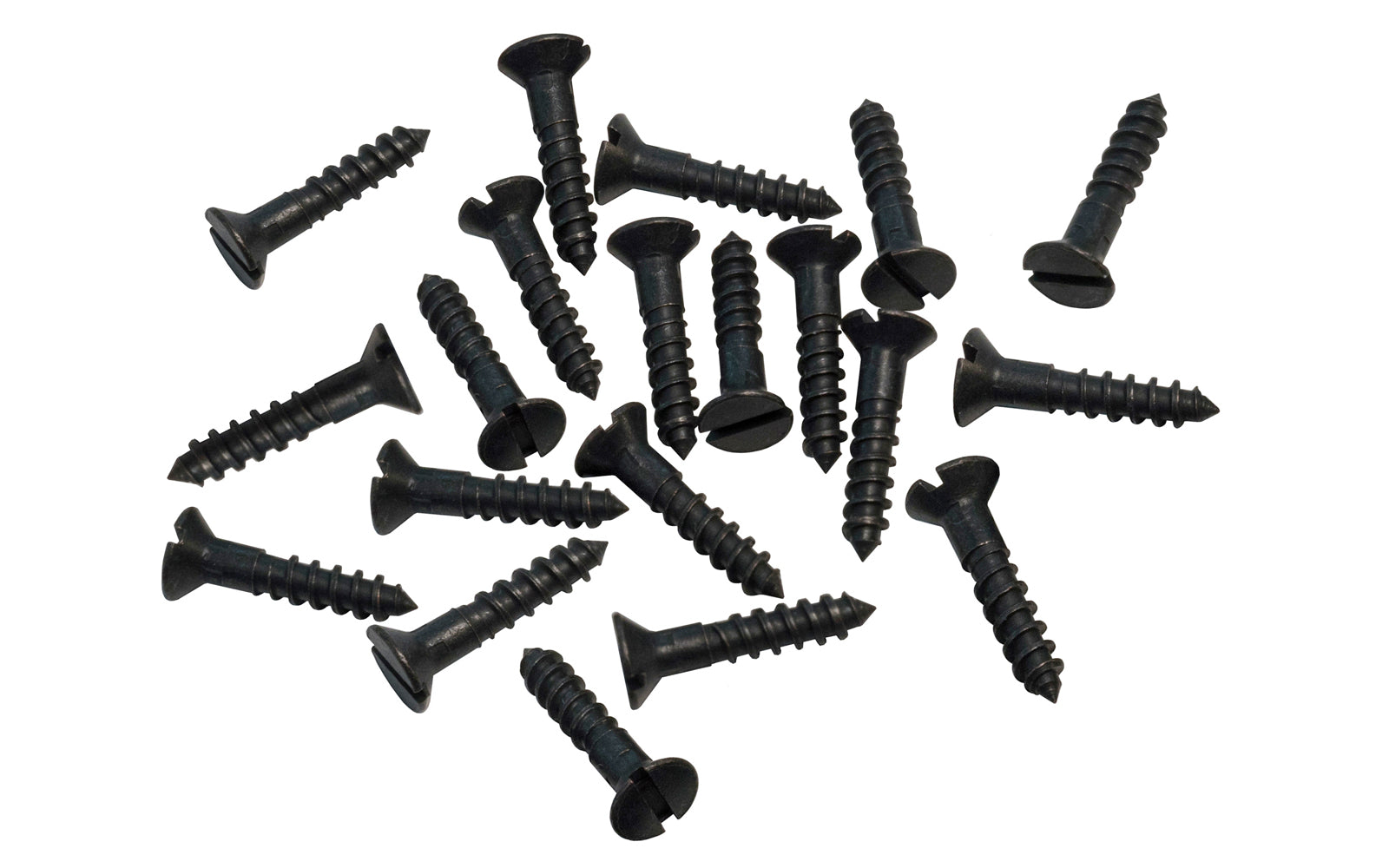50 Stück Schlitz-Holzschrauben Flachkopf, Messing #5 X 3/4 Zoll – Fastenere