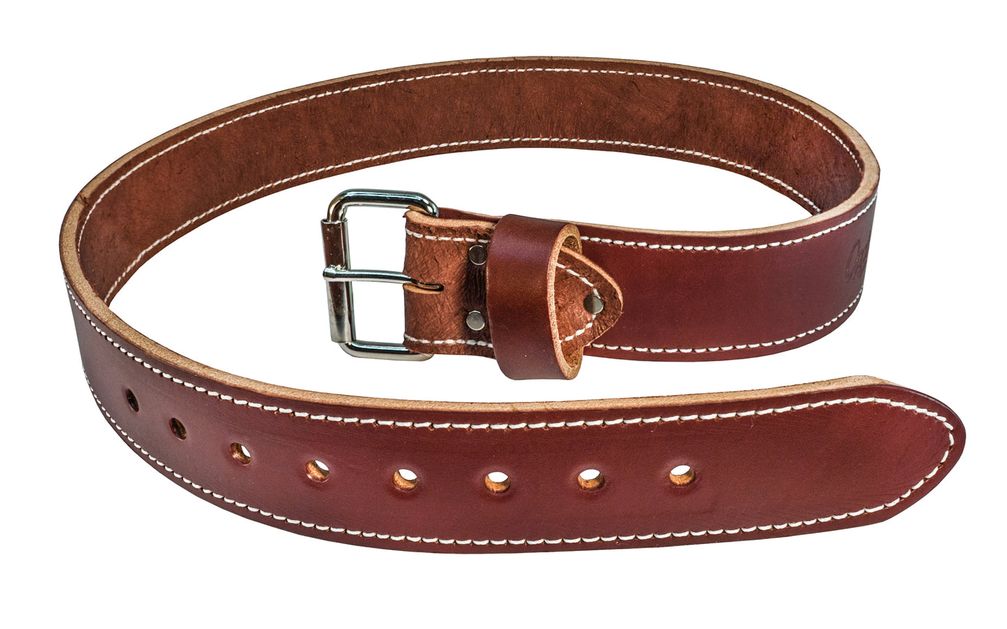 Occidental Leather Extra Extra Large 2" Leather Work Belt ~ Model 5002XXL - Made of genuine leather - Made in USA  - 759244178708 - XXL Occidental Belt - Leather Work Belt - 2" wide - Large Buckle - Quality 12-14 oz bridle leather - Edge stitched for quality, appearance & strength - 5002 XXL - 49" Mid range - 56" Length
