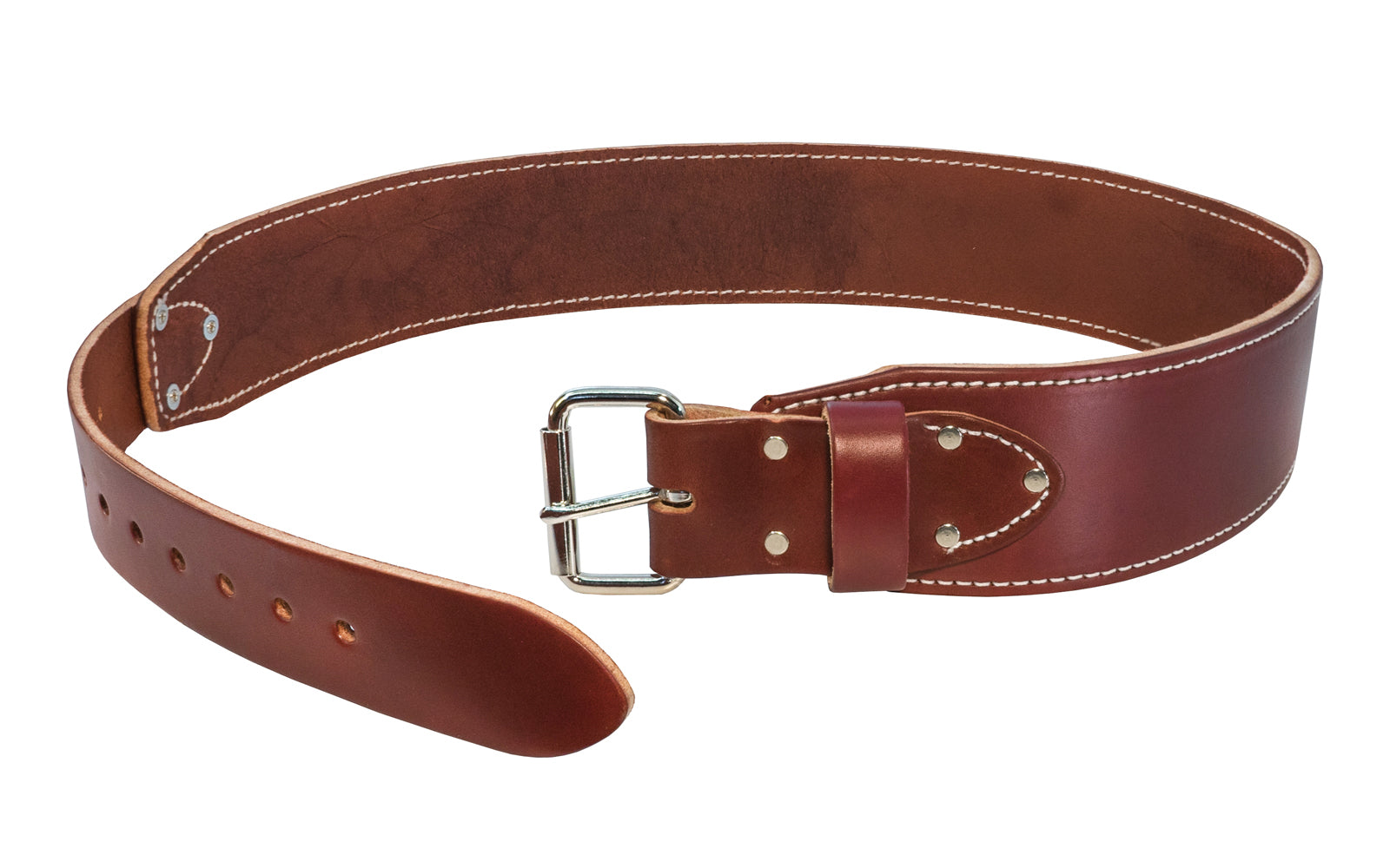 Occidental Leather Large HD Ranger Work Belt ~ Model 5035L - Made of genuine leather - Made in USA  - 759244084801 - LG Occidental Belt - Leather Work Belt - 3" wide - Large Buckle - high quality 12-14 oz bridle leather - Edge stitched for quality, appearance & strength - 5035 LG - Ranger - 41" Mid range - 48" Length