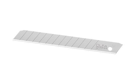 Olfa "AB-10S" 9 mm Replacement Stainless Blades - 10 Pack are manufactured from premium stainless-steel that are expertly honed for the perfect sharp edge. This combination creates a snap blade that can work in damp environments without rust or corrosion. Olfa Model AB-10S. 10 Blades. 091511500349. Made in Japan