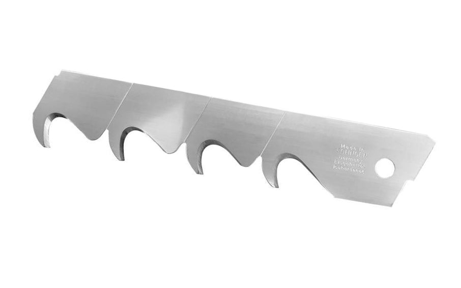 Olfa "HH-12B" 25 mm Hook Replacement Blades are designed with high-quality carbon tool steel for an ultra-sharp edge, & the 25mm blades are shaped to pull material toward the blade while keeping the sharp edge away. Hook shape protects surface under cut - Perfect for carpet, house wrap, shingles, & more. 3 Pack