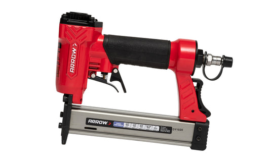 Arrow PT23G Pneumatic Pin Nailer is great for light trim, crafts, hobbies, & light work that require headless pin nails. Works with Arrow 23GA pin nails. Operates on compressors up to 120 psi. Pneumatic - Quick release connect. Arrow Fastener Model No. PT23G. Lightweight compact pin nailer. 079055230007