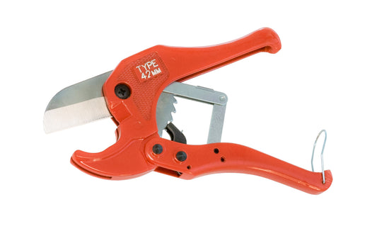 PVC Pipe Cutter - 1-5/8" (42 mm) Cutting Capacity. Heat treated blade. Good for PVC, aluminum pipes, synthetic resin pipes, plastic tubing, electric wire pipes, etc. 083114066001. Plastic pipe cutter