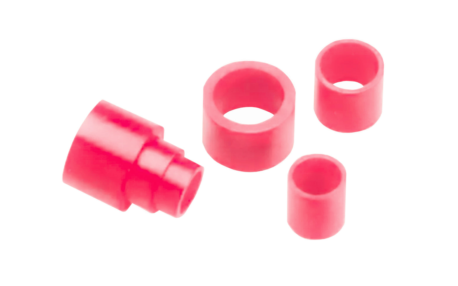 Pferd Telescoping Bushings for Bench Wheels - For 1" Thick Wheel. These Bench wheel bushings provide a method of reducing the wheel arbor to accommodate various spindle sizes. Bushing should be flush on both sides of the wheel, & should not interfere with the flanges. 097758690119. Model 69011. Made in Germany.