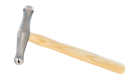 A high quality embossing hammer with two round polished faces made by Picard in Germany. Two round polished faces each polished with a different high round shape. Available in various sizes. Wooden Ash handle. High Quality Jewelers embossing hammer. Polished Round Faces. Picard Embossing Hammer Made in Germany