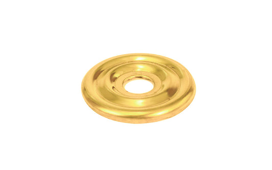 Vintage-style Hardware · Unlacquered Brass Backplate ~ 1-3/8" Diameter. A classic & traditional rosette backplate piece. Great for cabinet knobs. Made of non-lacquered brass (the unlacquered brass will patina over time). 1-3/8" diameter back plate.