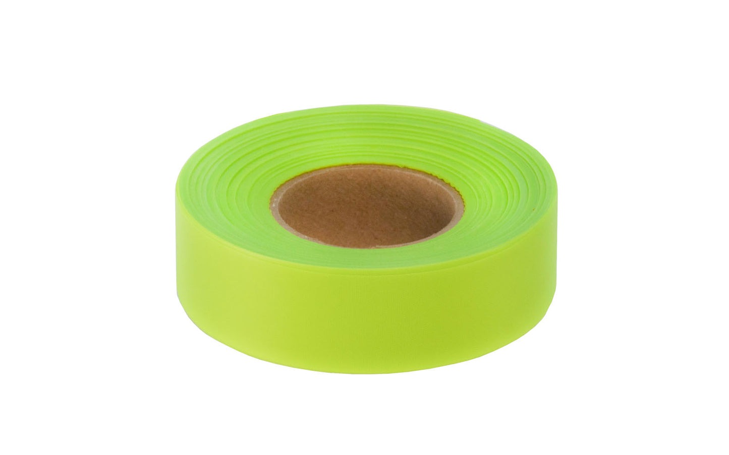 This Swanson Lime Green Flagging Tape 1" x 150' is durable plastic tape that remains pliant in cold weather. Easy to tear & tie off. Tape is ideal for surveying projects, marking trails, & similar tasks, etc. Model RF115LG. 038987643293