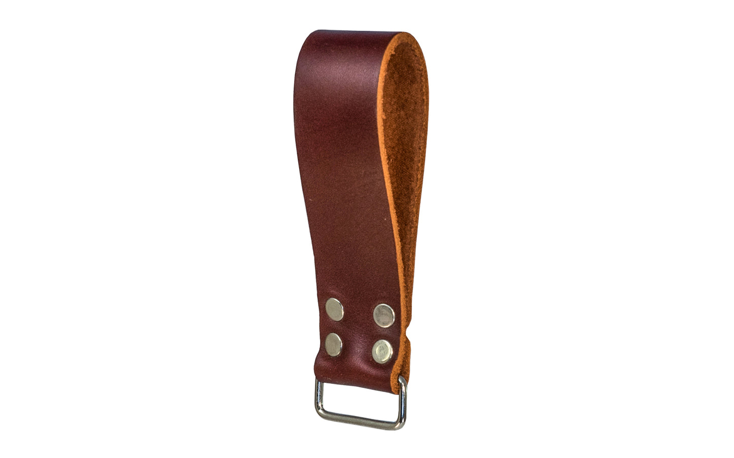 Made in USA - Occidental Leather Rectangular Loop that clip on tape measures, clip-on bags, meter cases, etc. Anything with a clip easily attaches. Fits up to a 3" work belt & clips up to 1" wide. Loop is strongly riveted - Made of genuine leather - Model No. 5026 - 759244143706 - Occidental Leather Belt Attachment