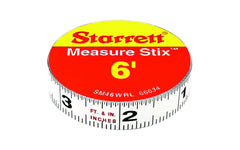 Starrett 6' Measure stix is manufactured with high quality precision steel. Produced with a permanent adhesive backing providing convenient, at-a-glance measurements. Can be mounted on work benches, saw tables, drafting tables, and more. The stix easily cut to proper size with scissors. Reads with Right to Left.