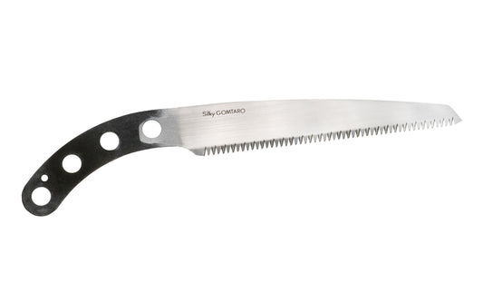 Japanese Silky Gomtaro Saw 210 mm blade is a coarse & thick pruning saw that is great for use on green wood & garden work. Teeth on saw blade have 8 TPI which allows for very fast aggressive cutting. Designed as a replacement blade for the Silky Gomtaro Saw 210 mm, but one could also use the blade for a custom handle