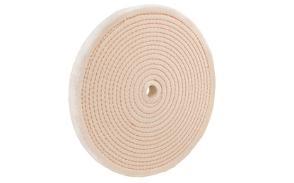 10" Spiral Sewn Buffing Wheel ~ 1" Thick is a workhorse for aggressive cutting & coarse buffing. 3/4" hole diameter. 1" wide thickness. Made in USA. spiral sewn wheel for prolong service. For coarse cutting & buffing, & flexible grinding. Stiffer cotton sheeting held together with 1/4" wide spiral sewn lockstitch sewing. Dico 528-80-10