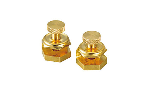 Flush-mounted, brass-plated thumbscrews are durable & ideal for repeat angle cuts when laying out stairs & rafters. They attach to all standard framing & carpenter squares. Johnson Level Stair Gauges - Pair. Model 405. Johnson Stair gage. For use on most rafter & framing squares. Flush mounted thumbscrews. 049448405008
