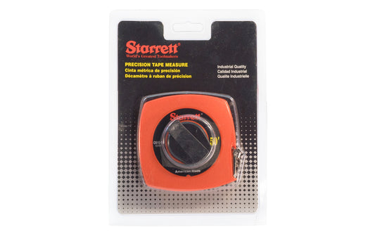 Starrett 50' Precision Tape Measure. Model 0510-50. New un-open tape measure in case. Smooth winding long handle. 50' length. Precise easy-to-read graduations. Made in USA. 049659659870. 