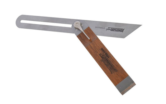 Model 1926-1000 - Heavy duty adjustable stainless steel blade will not rust or corrode - 10" blade length. Stainless steel edging on handle - High-torque locking lever holds blade securely in place - Carbonized bamboo handle with routed hand grip. 049448610006. Johnson Level 10" professional carbonized bamboo T-bevel