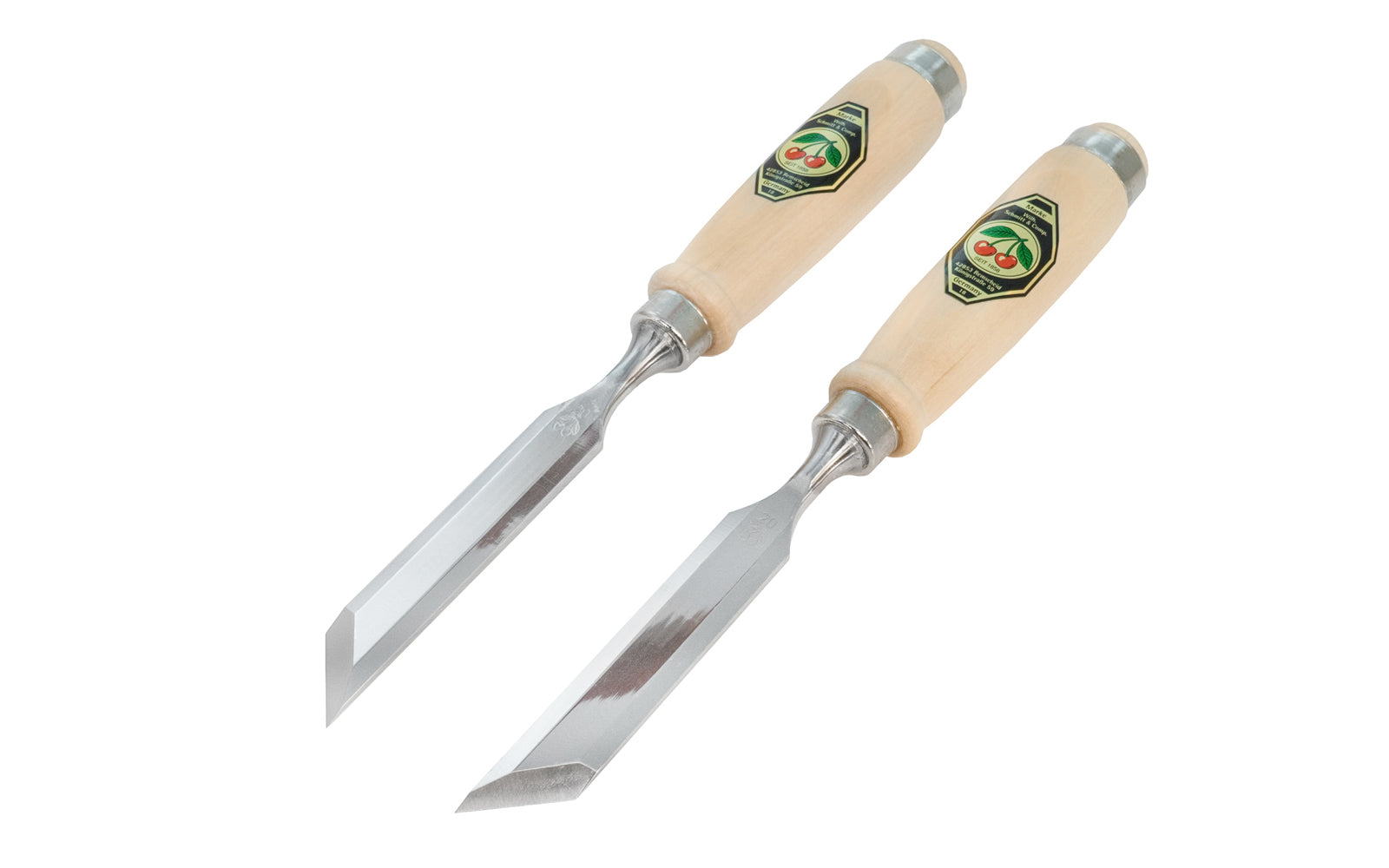 Chip Carving Knife, Short skew edge, Hornbeam handle - Two Cherries USA