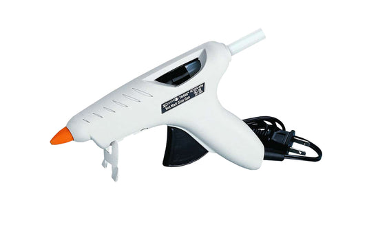 The Arrow TR400 All Purpose Glue Gun features a durable contoured housing for a sure grip, insulated non-drip safety nozzle, integrated stand, & sturdy non-slip trigger. Great for wood, fabrics, ceramics, hobbies & crafts. 40W hot melt glue gun. Accepts 1/2" (12 mm) glue sticks. Model TR400. 079055004004