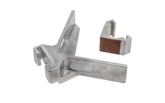 Dubuque Miter Attachment for Aluminum Bar Clamps. Enables for clamping 45° angles with Dubuque Series UC-900 Aluminum Bar Clamps. Encludes (1) outside & (1) inside miter attachments. Dubuque "Miro Moose".   Made in USA. 099687009055