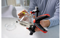 Bessey Clamps Model No. XV5-170 - These variable spring clamps from Bessey can clamp on items and have 6-1/2" max opening. 2" depth reach. Soft-touch swivel pads prevent marring of soft work & handles remain in constant easy-to-grip position at all openings. Soft & non-slip two component ergonomic handle - Double Jaw