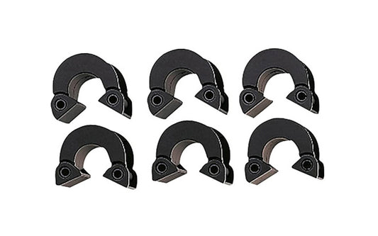 These Bessey Vario Corner Clamps VAS-6 are designed for all Bessey band clamps with textile strip. Vario corner clips have twin-tilting pressure pads that auto adjust from 60° to 180°. Sold as six corner pieces. 6-pack Bessey corner pieces. Model VAS-6. 091162005705