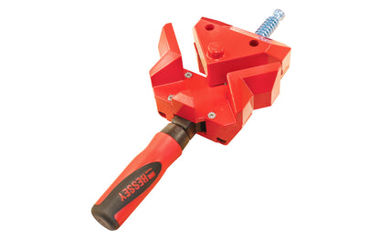 A versatile angle clamp made by Bessey, it holds & aligns material at 90° angles & even adjust automatically to wood thickness. Good for T-joints & miters, & for clearance of dowels, screw or staples while gluing - Includes two TK-6 Table mount clamps - Model WS-3+2K - Die cast jaw - Galvanized spindle, acme thread - 91162001547