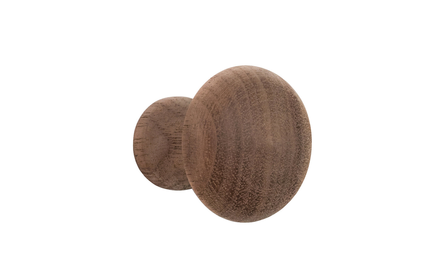 Classic & traditional Shaker-style solid wood cabinet knobs. Walnut Wood Knob. These charming wood knobs have a smooth & attractive look & feel. Wooden shaker knob for cabinets, drawers, & furniture. Unfinished mushroom shape wood knob.
