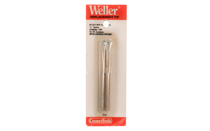 Weller 1/4" Chisel Tip - MTG21. One replacement tip in pack.   Made by Weller - Cooper Tools. Soldering Iron Tip. Designed for model SP80, SP80D, SPG80.  Made in USA.
