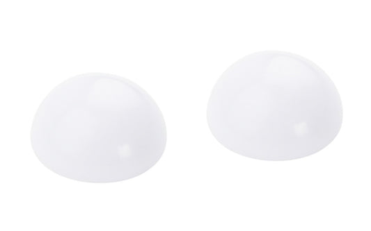 Air cushioned Softstop White Wall Door Bumpers. Protects walls & covers minor damage or marks on wall. Permanent self-adhesive backing. Soft plastic. 2-3/8" diameter. 1" projection. 2 per pack. National Hardware Model No. N213-561. Air-cushioned bumper action absorbs shock. Plastic, self adhesive back. 038613213562