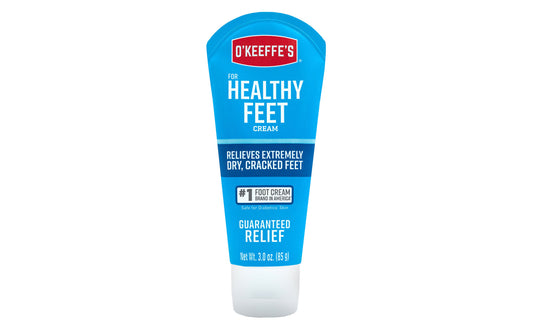 O'Keeffe's Healthy Feet 3 oz tube hand cream. Concentrated, highly effective moisturizer. Relieves extremely dry hands that crack & split. Ideal for dry skin, skin repair, cracked skin, skin relief, and skin care. Creates a moisture barrier that seals moisture in the skin. Odorless. Helps cracked feet. 722510028007