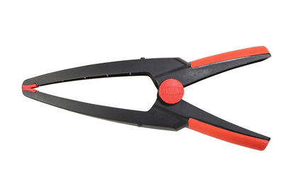 Bessey Clamps Model No. XV5-100 - These Long tapered nose spring clamp from Bessey have a tapered nose & can get into hard-to-reach areas. They have soft-touch pads that prevent marring of delicate work. 3" max opening & 4" clamp depth. Made of plastic material with a soft cushion grip - Long Needle Nose Clamps 