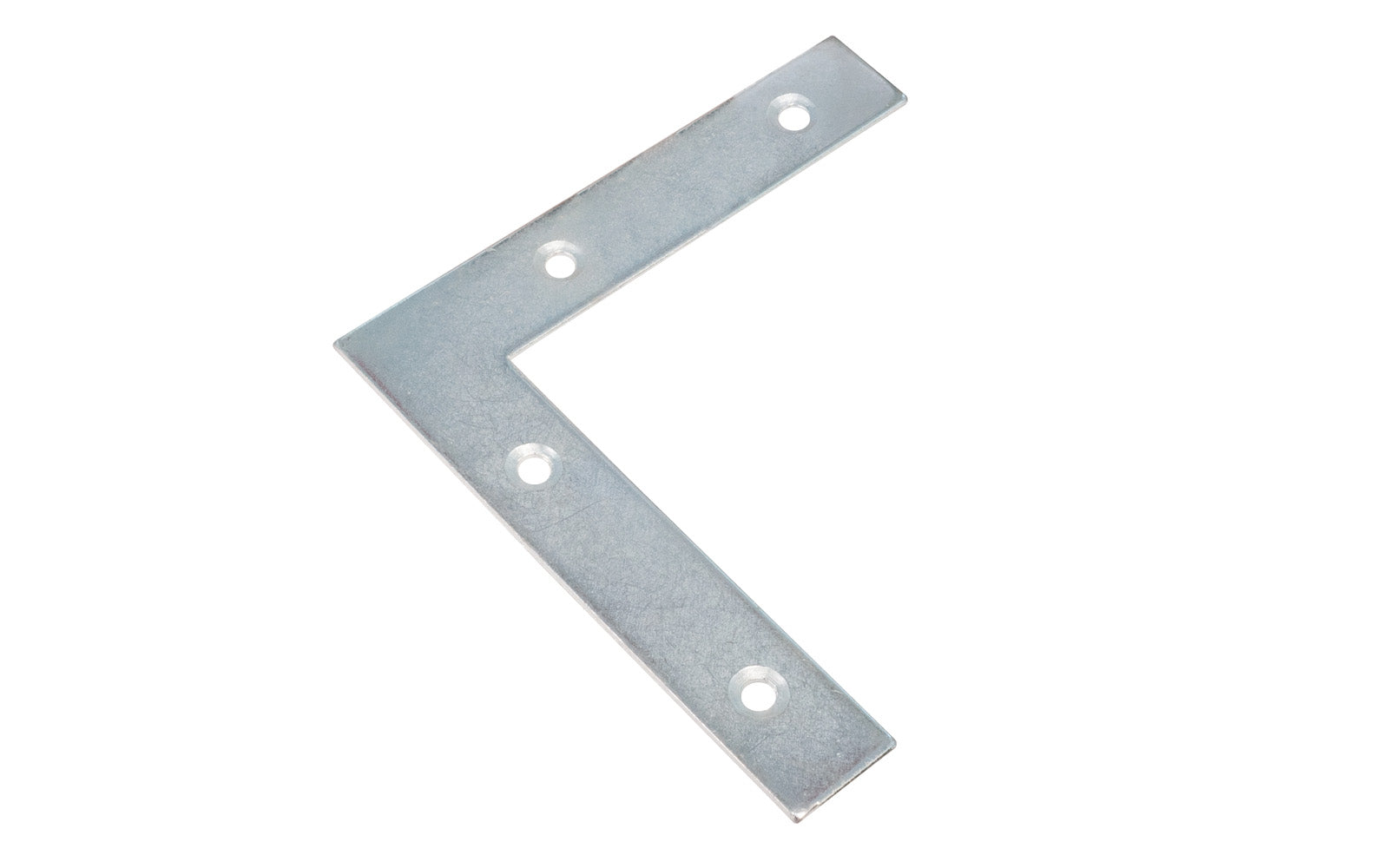 These flat corner irons are designed for furniture, cabinets, shelving support, etc. Allows for quick & easy repair of items in the workshop, home, & other applications. Made of steel material with a zinc plated finish. Countersunk holes. Sold as singles, or bulk box of (48) flat corner braces. 2-1/2