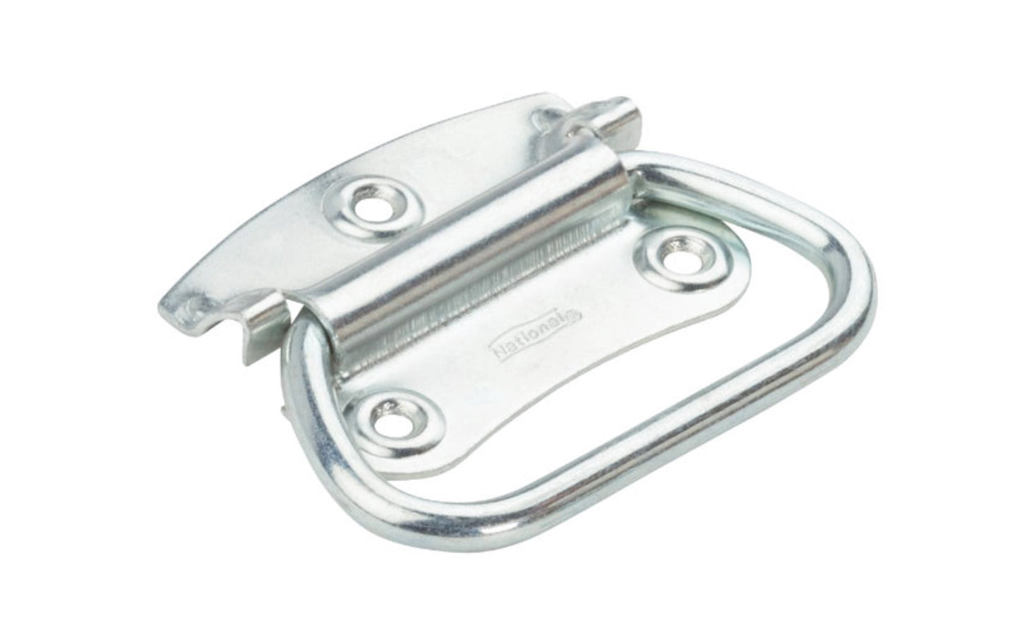 This 2-3/4" chest handle is made of cold rolled steel. Designed for smaller chests & boxes. Zinc-plated steel. Sold as one handle in pack. National Hardware Model No. N203-760. 038613203761. 2-3/4" Zinc Plated Steel Chest Handle