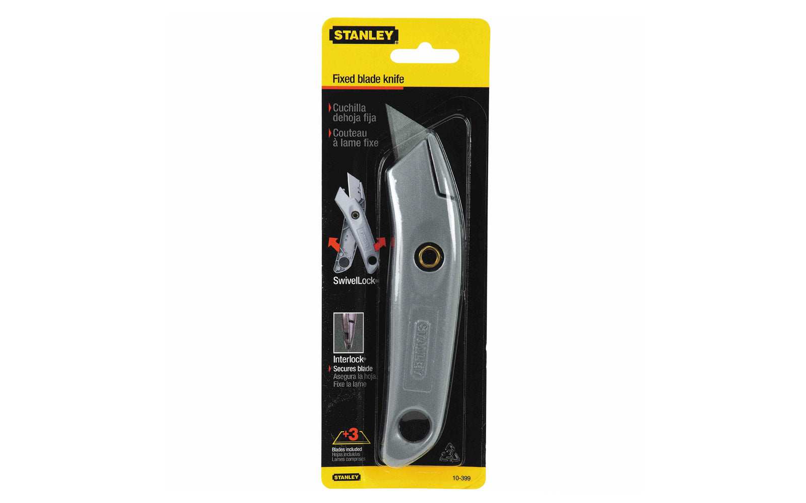 2 Stanley Fixed Blade Utility Box Knife Blade Cutter ~ New