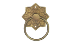 Solid Brass Drop Ring Pull ~ Antique Brass Finish