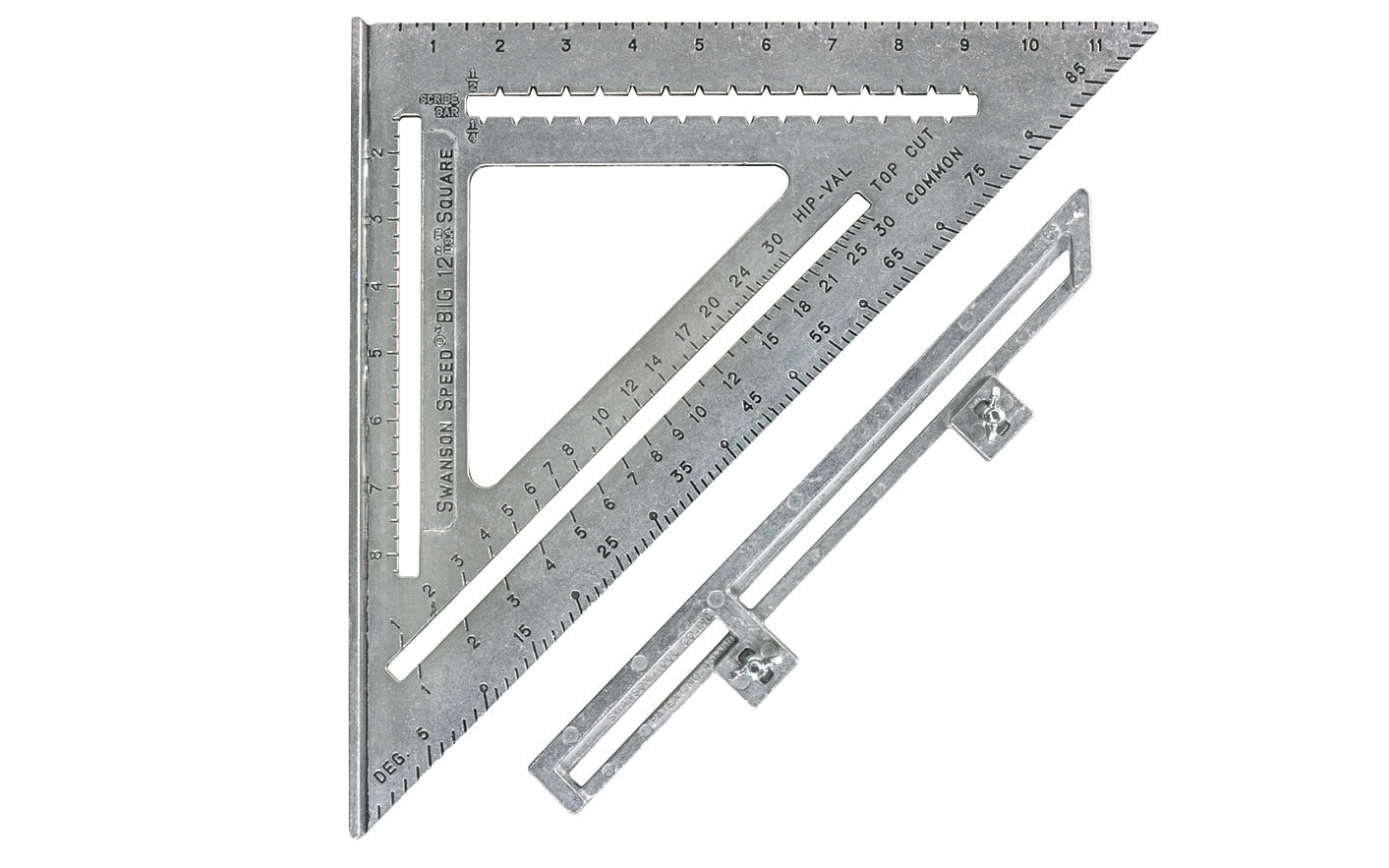 Чертеж угольника свенсона для изготовления на лазаре Swanson "Big 12" Speed Square With Layout Bar 12" Size - Hardwick & Sons