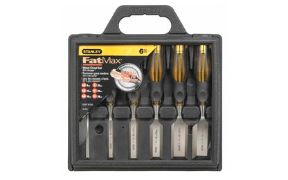 Stanley 6-Piece FatMax Wood Chisel Set ~ 1/4" (6mm), 1/2" (12mm), 3/4" (18mm), 1" (25mm), 1-1/4" (32mm), 1-1/2" (38mm) - Model No. 16-971 ~ Made in England