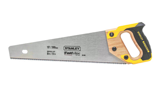 Stanley 15" Fatmax Handsaw - 8 TPI ~ 20-045 - Aggressive Cut ~ Made in USA